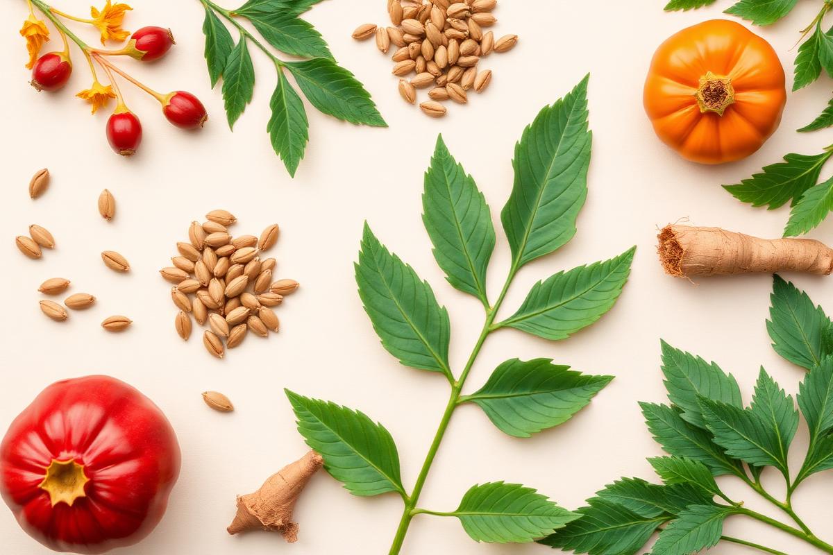 Natural ingredients used in Prostaliss including saw palmetto, pumpkin seeds and turmeric